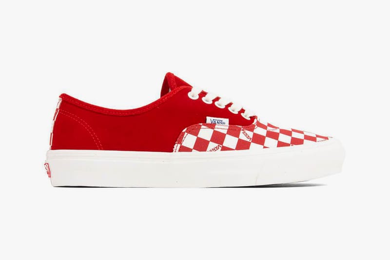 Vans authentic checkerboard on sale red