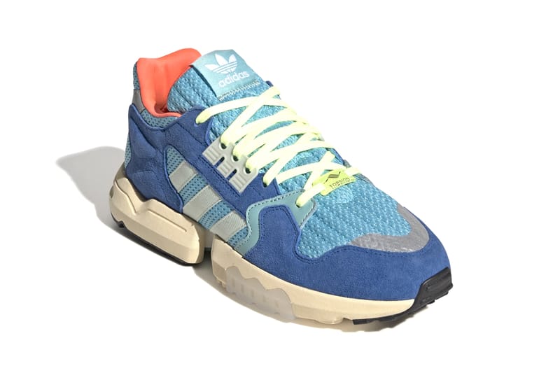 Adidas originals zx torsion trainers in off white and blue sale