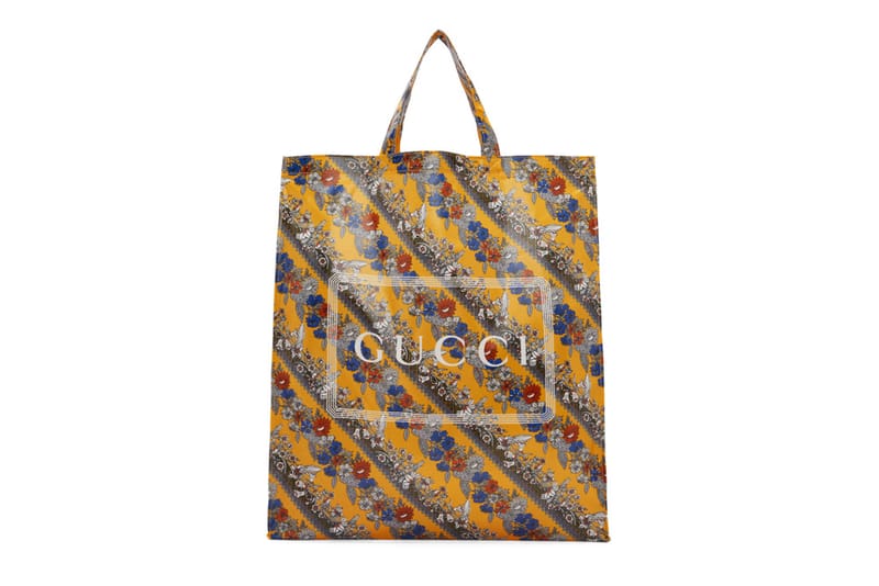 Gucci yellow logo hot sale rubber tote