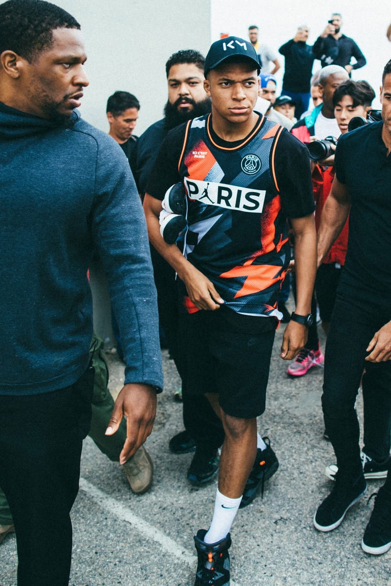 Kylian Mbapp Sports PSG x Jordan Collab in Venice Beach Hypebeast