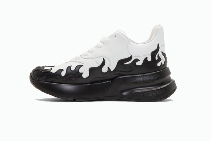 Alexander McQueen White Flame Leather Sneaker | Drops