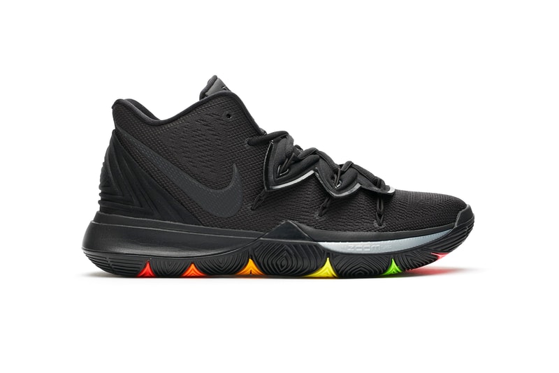 nike kyrie 5 black rainbow soles