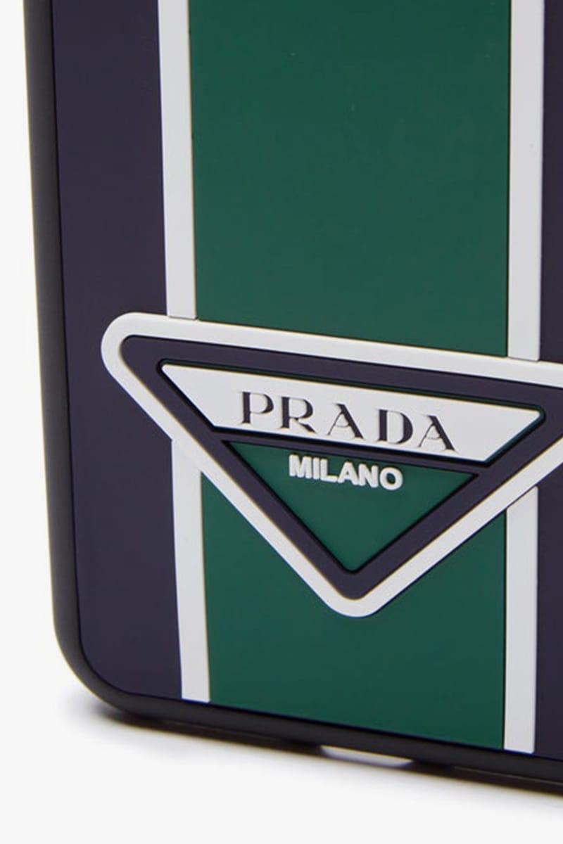 Prada rubber logo sale