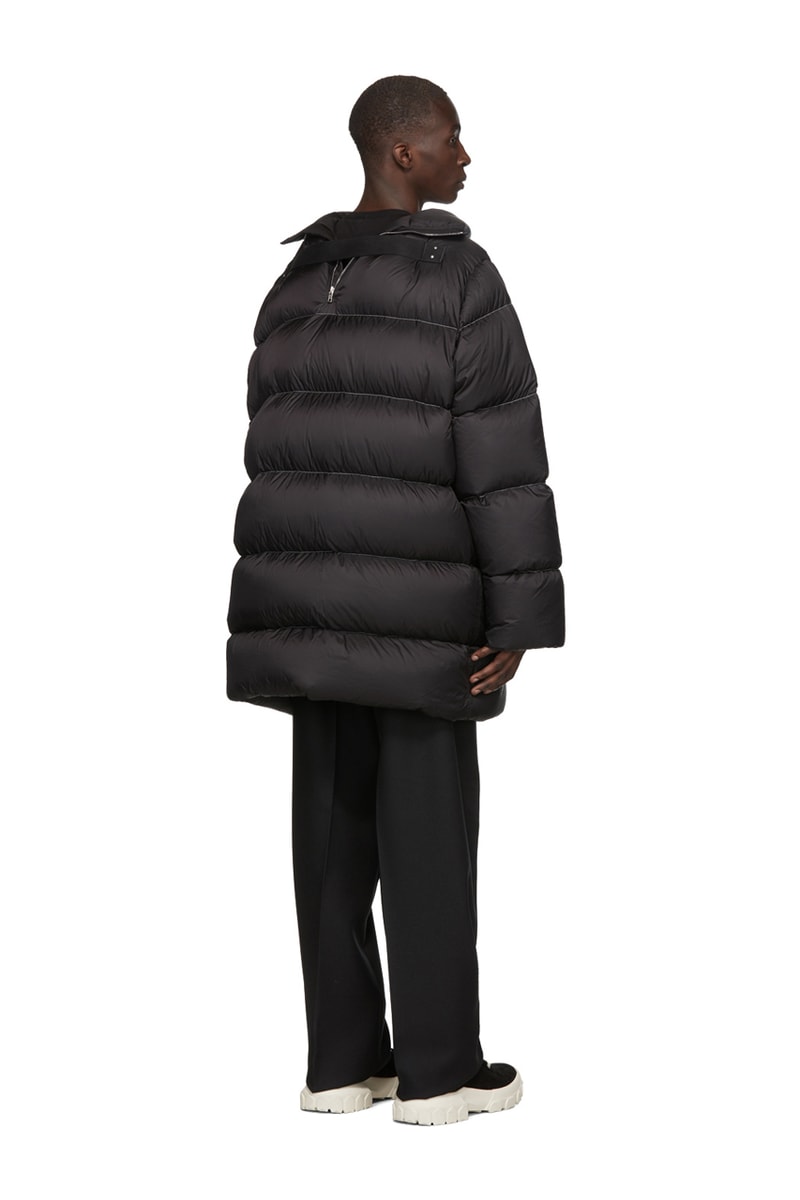 Rick Owens Black Down Jumbo Duvet Jacket | Hypebeast