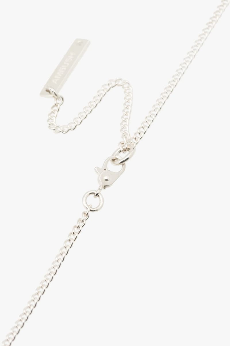 AMBUSH Metallic Silver Card Case Necklace HYPEBEAST