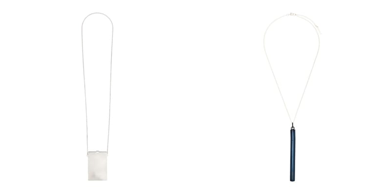 AMBUSH Metallic Silver Card Case Necklace | Hypebeast