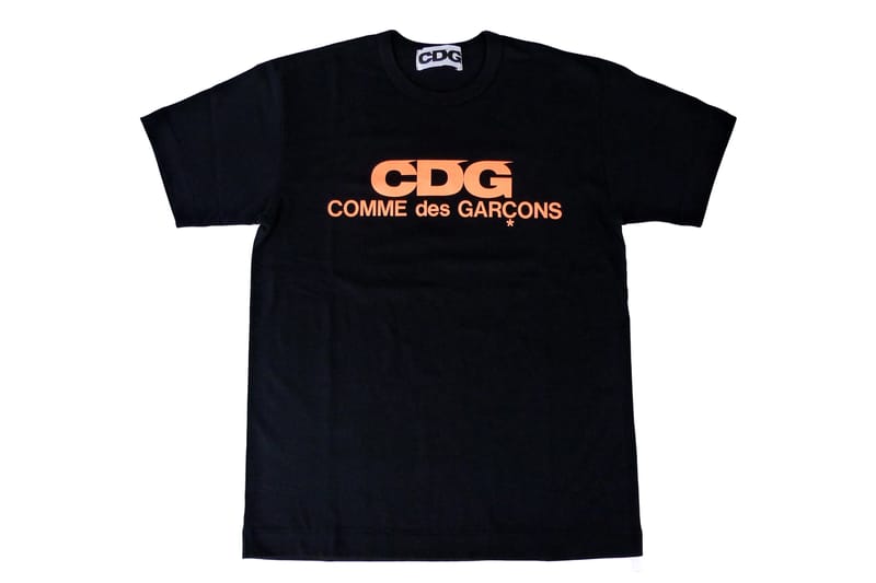 Comme des garcons logo hotsell t shirt