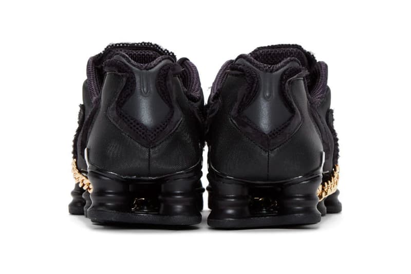 comme des garcons nike shox black