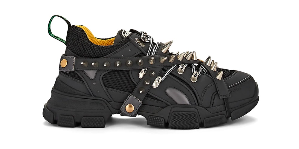 Gucci Flashtrek Spiked Canvas Sneakers 