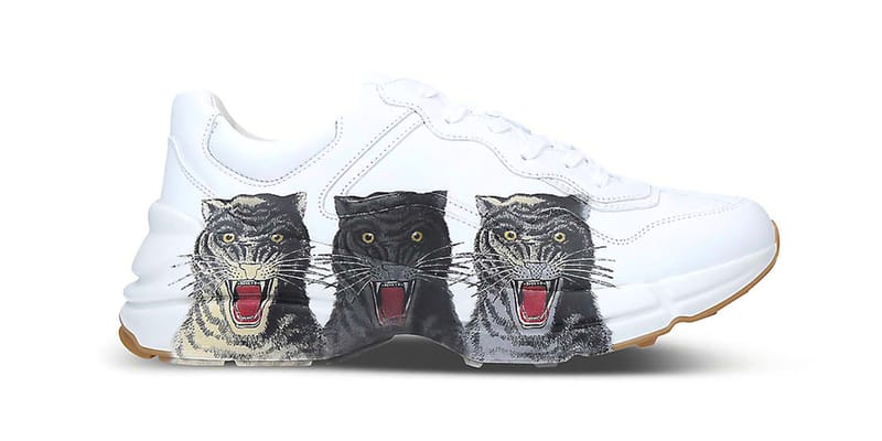 Men's rhyton leather hot sale sneaker with tigers