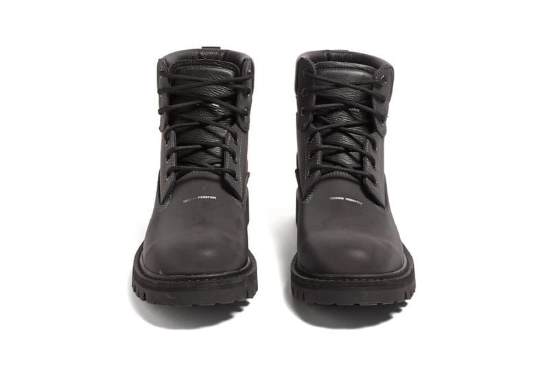 HERON PRESTON ブーツ Heron Preston Worker Logo-Print Leather Boots Release