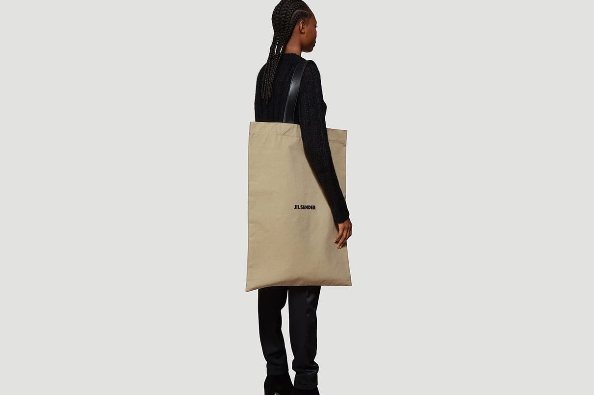 JIL Sander Beige Flat Canvas Tote Bag Release | HYPEBEAST