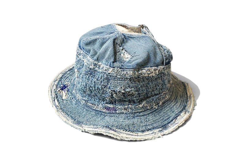 KAPITAL 老人と海ハットTHE OLD MAN'S SEA KAPITAL The Old Man and the Sea Distressed Buckled Cotton