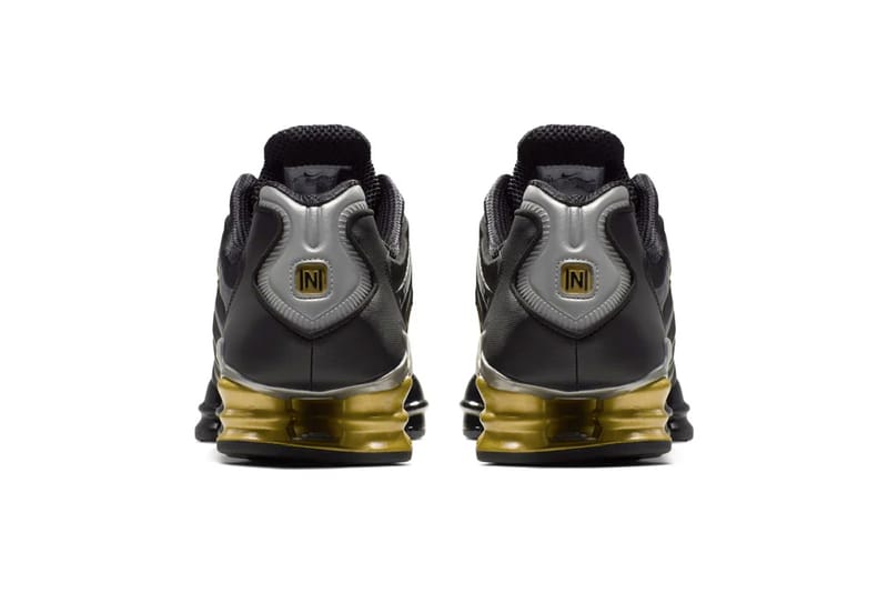 Nike shox gold and clearance black