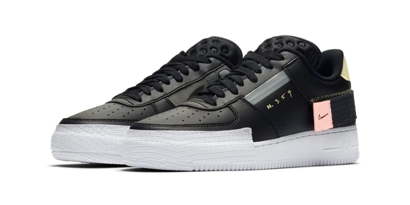 Nike air force shop 1 drop type black/white