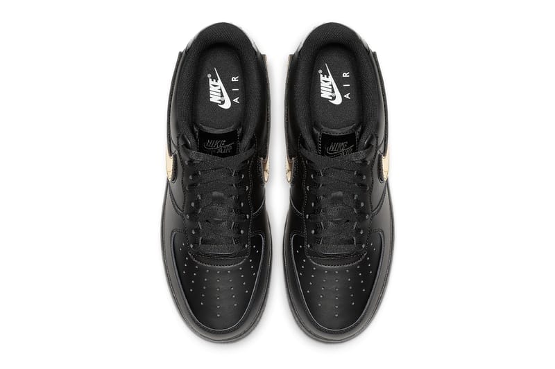 Air force 1 black metallic outlet gold removable swoosh pack