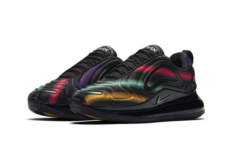 air max 720 black and rainbow