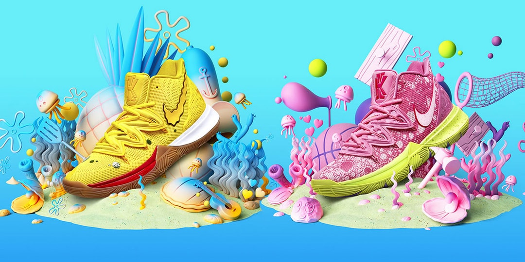 spongebob and patrick kyrie shoes