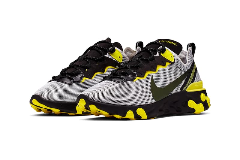 nike react element 55 yellow