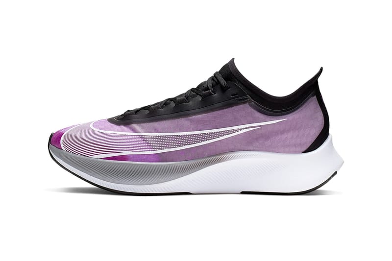 Nike women's zoom fly 3 outlet marathon running shoes - pink/black