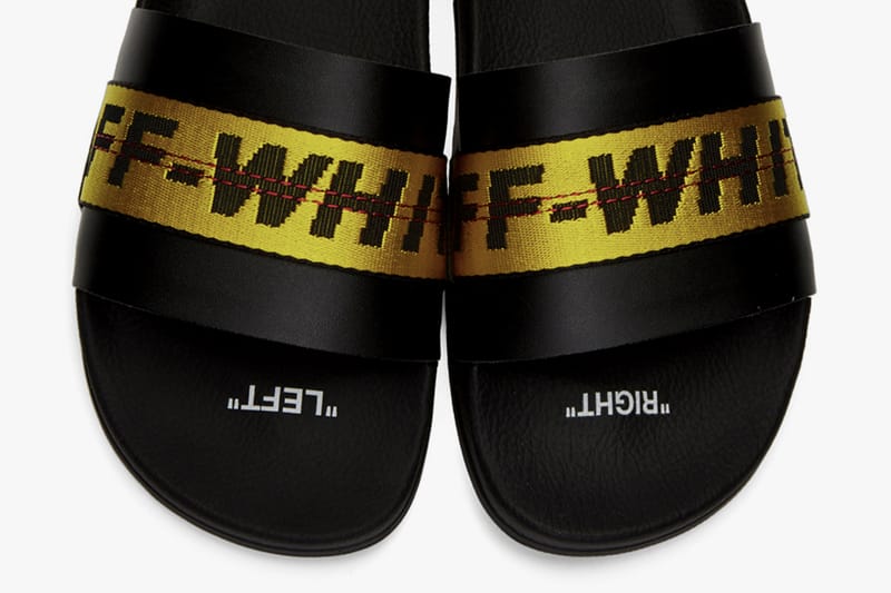 Off white hotsell yellow slides