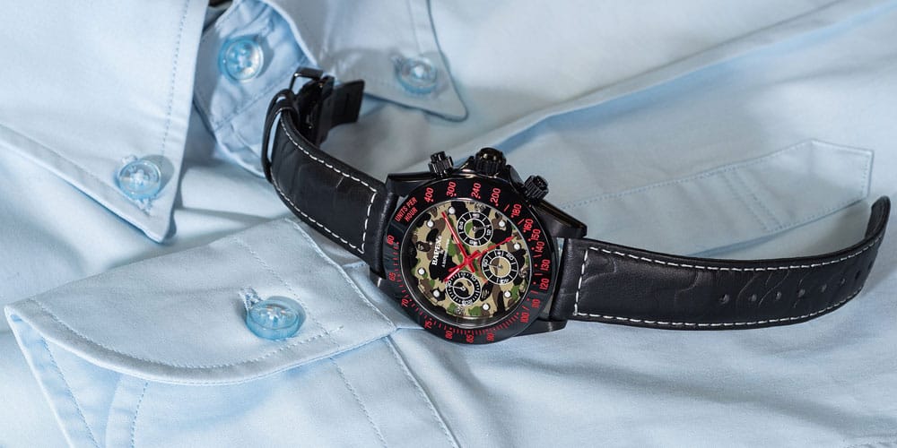 BAPE 1ST CAMO Type 3 BAPEX With Leather Straps | Hypebeast