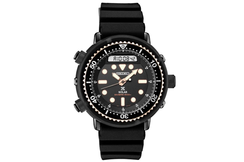Seiko Prospex Limited Edition Black AnalogDigital Dive Watch Depth