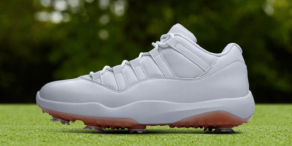 white jordan 11 golf shoes