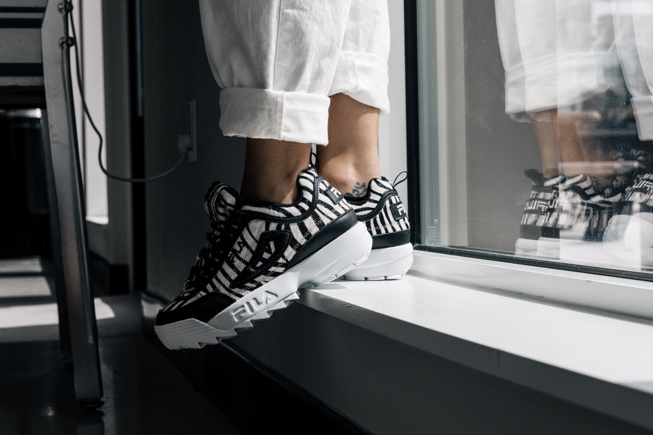 fila disruptor zebra