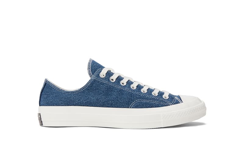 converse chuck 70 low renew denim trainers