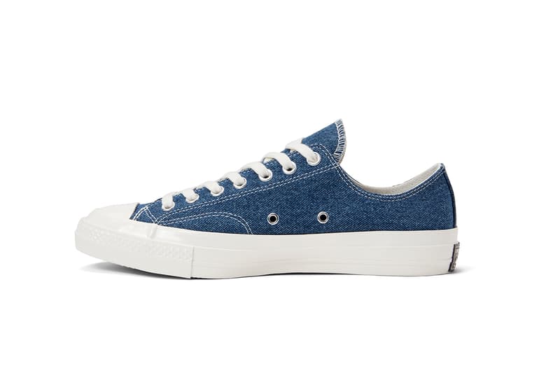 converse chuck 70 low renew denim trainers