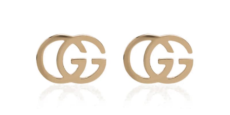稀少 GUCCI(グッチ) Running GG 18K Yellow Gold Earrings Gucci 18k Yellow Gold Running G Stud Earrings | Neiman Marcus