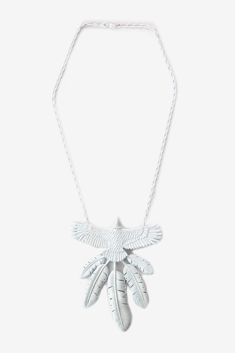 KAPITAL Alloy Lacquer Eagle Necklace | Hypebeast