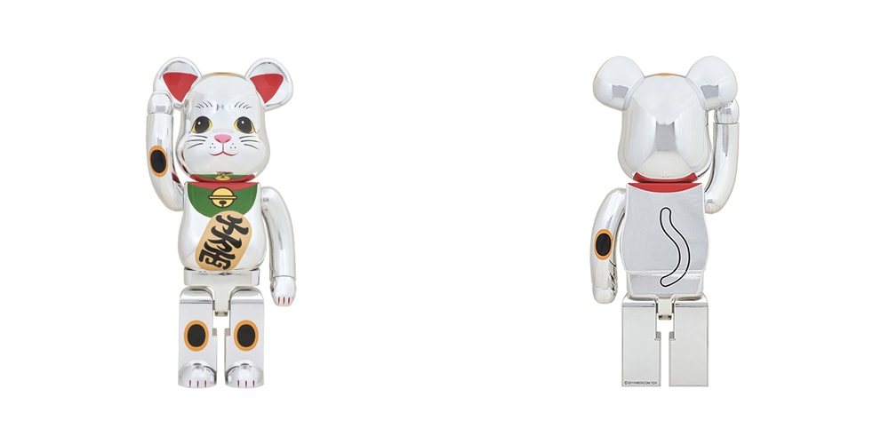 Medicom Toy предлагает посеребренную «манящую кошку» BE@RBRICK на удачу