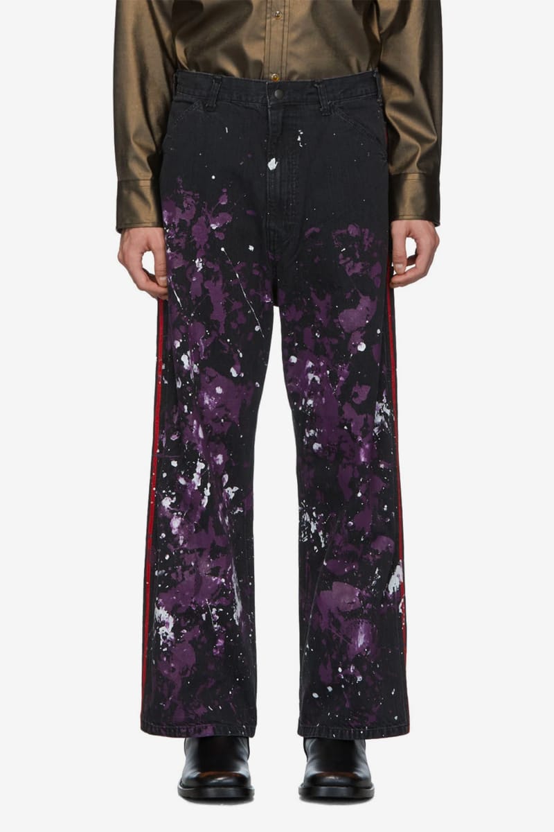 司*様 needles Black×Purple Needles × Nepenthes Needles Track Pants | Grailed