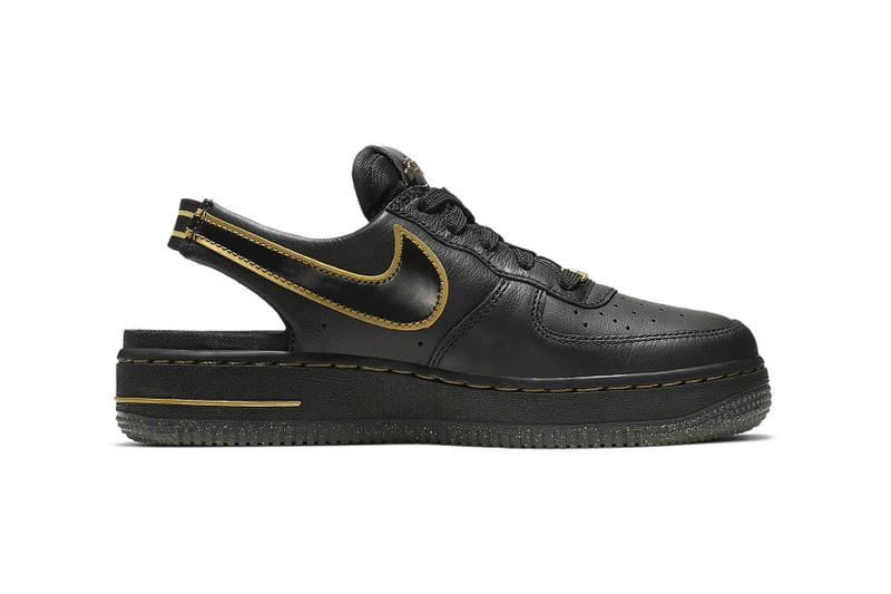 Nike Drops the Slingback Air Force 1 VTF in Black and Gold Hypebeast