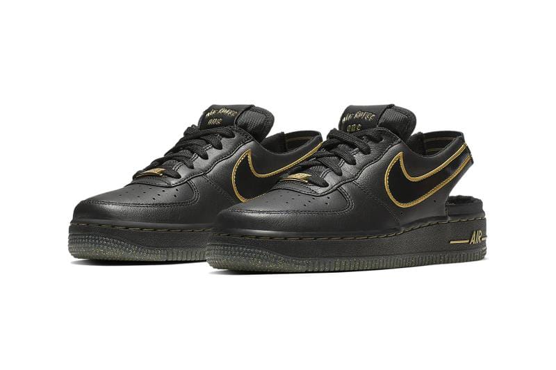 Air force 1 vtf black metallic gold sale