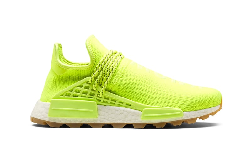 Adidas nmd hu trail pharrell shop now is her time solar yellow