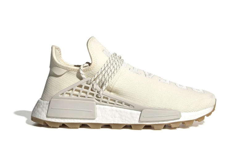 Adidas x pharrell williams white human body hot sale nmd sneakers