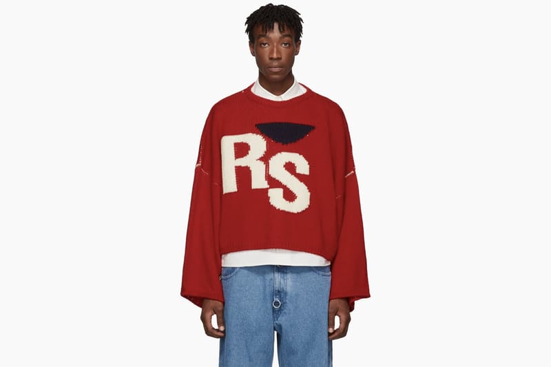 Raf Simons Red Cropped Oversized 