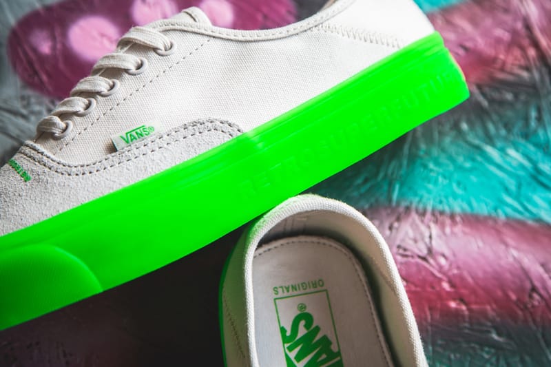 Green vans shop pink sole