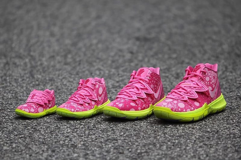 SpongeBob Patrick Kyrie 5s Releasing in Full Family Sizing