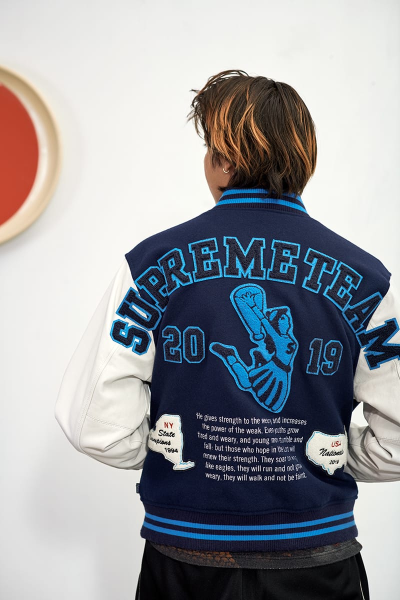 Supreme varsity hot sale jacket 2019