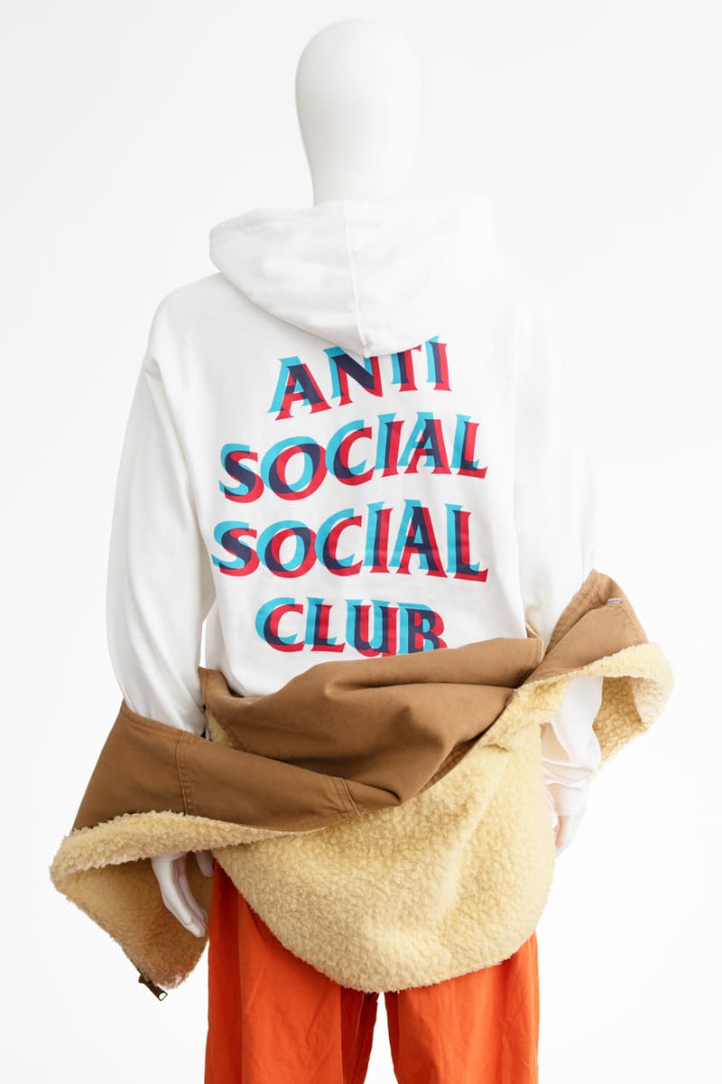 Felpa anti social hot sale social club bianca