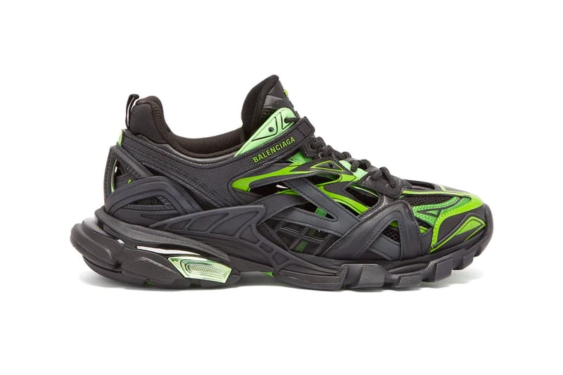 Balenciaga Track.2 Leather Trimmed Nylon, Mesh and