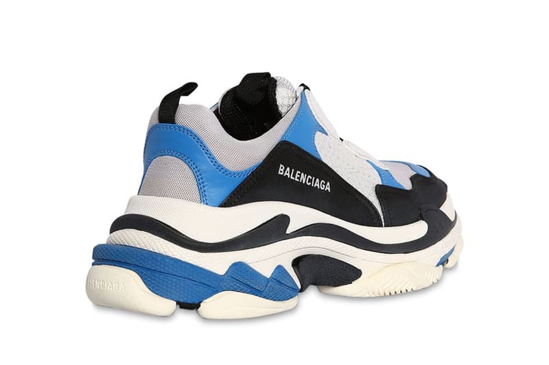 balenciaga triple s black blue
