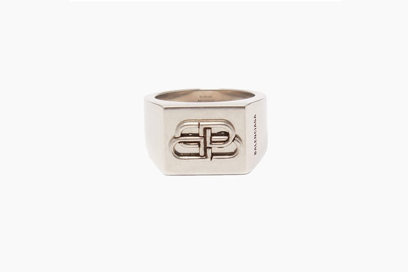 Balenciaga Silver BB-logo Ring Release Price | Drops | Hypebeast