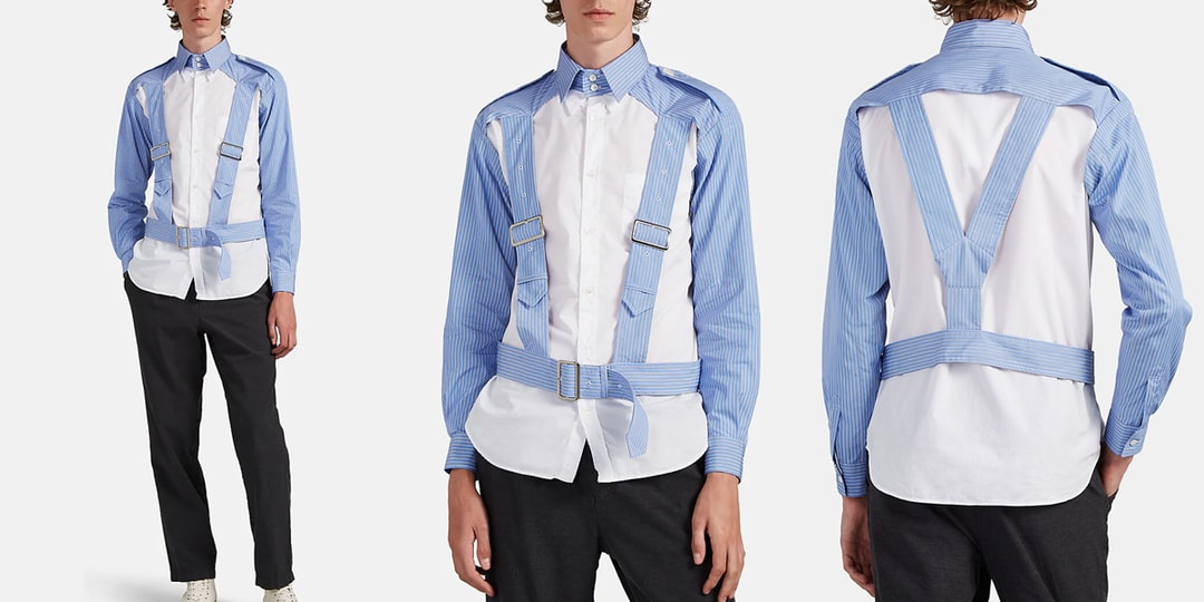 COMME des GARÇONS SHIRT Striped Cotton Harness Shirt | Hypebeast