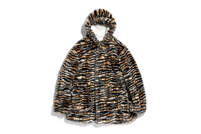 Needles Hooded Tiger Stripe Fur Coat | Hypebeast