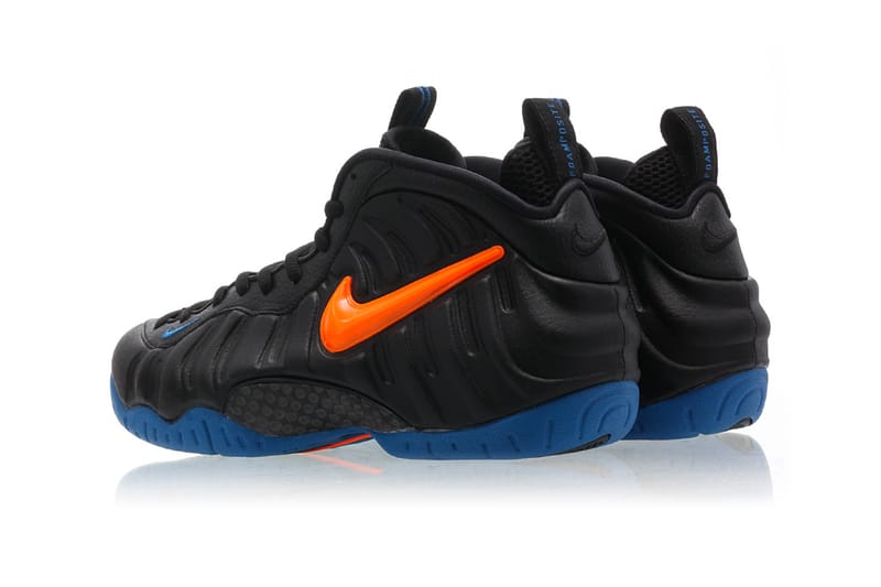 Black and hotsell orange nike foamposite